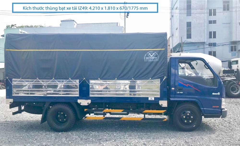 Bảng giá xe tải IZ49 Đô Thành thùng mui bạt, kín, lửng (04/2024)
